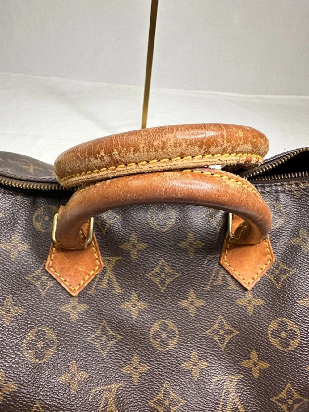 Louis Vuitton Monogram Speedy Bag in Brown and Tan Vintage